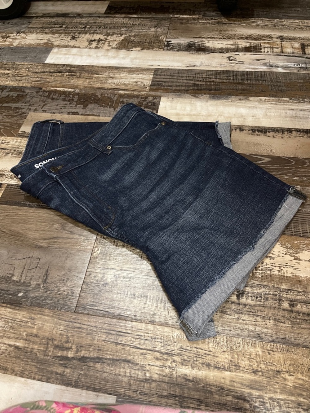 Woman’s Dark Blue Denim Jean Shorts 18W Perfect Condition Stretch